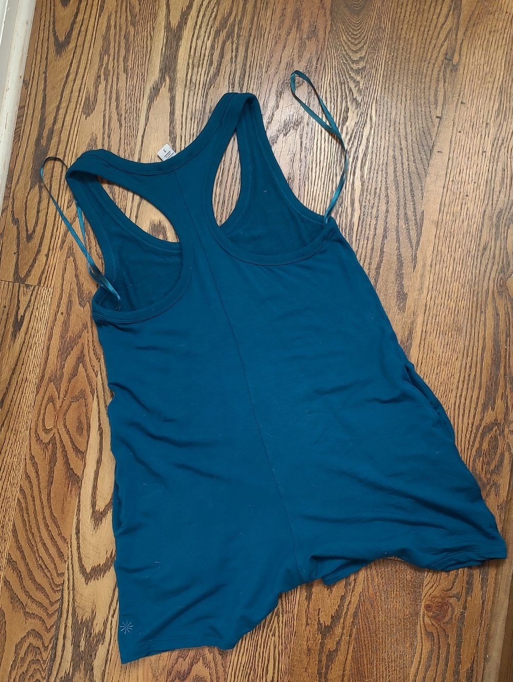 Athleta Teal Racerback Romper Size Small - Picture 4 of 6